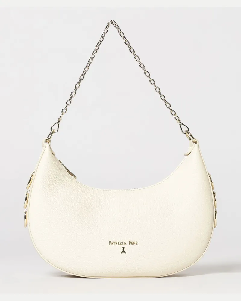 Patrizia Pepe Genarbte Ledertasche Weiß
