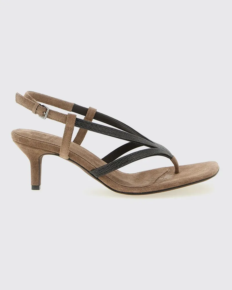 Brunello Cucinelli Sandalen mit absatz damen Beige