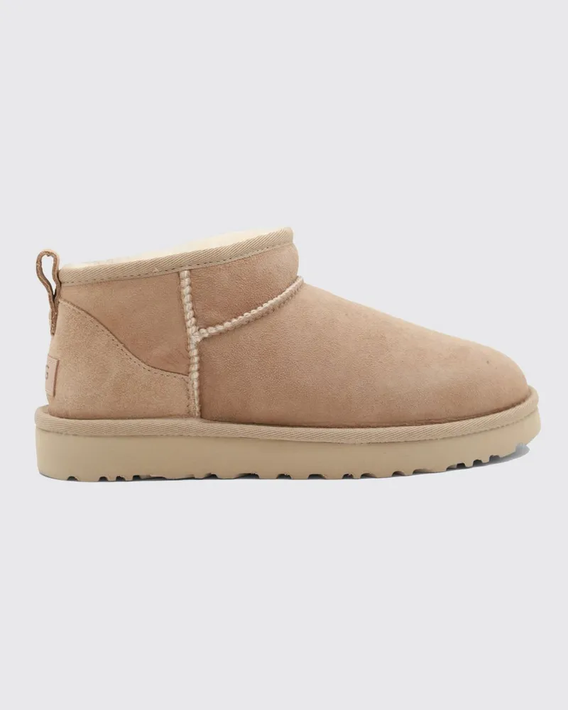 UGG Classic Ultra Mini Wasserdichte Veloursleder-Plateau-Stiefeletten Sand