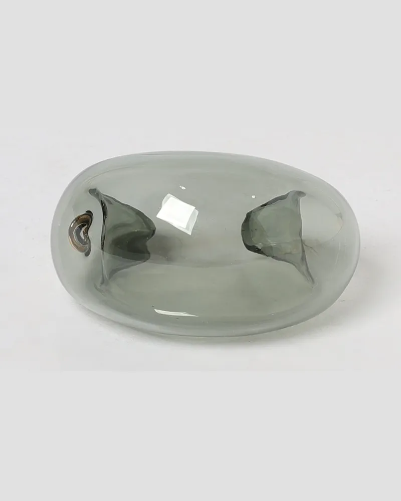 Alaïa Bubble Armreif aus mundgeblasenem Glas mit graviertem Logo Grau