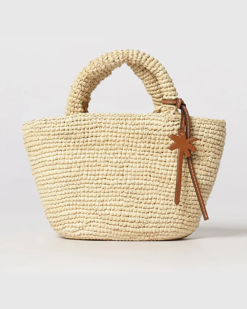 Manebí Häkeltasche aus Bast Beige