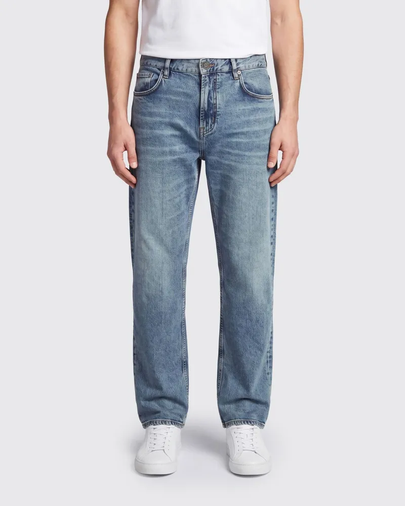 Emporio Armani J76 Straight-Leg 5-Pocket-Denim-Jeans Blau