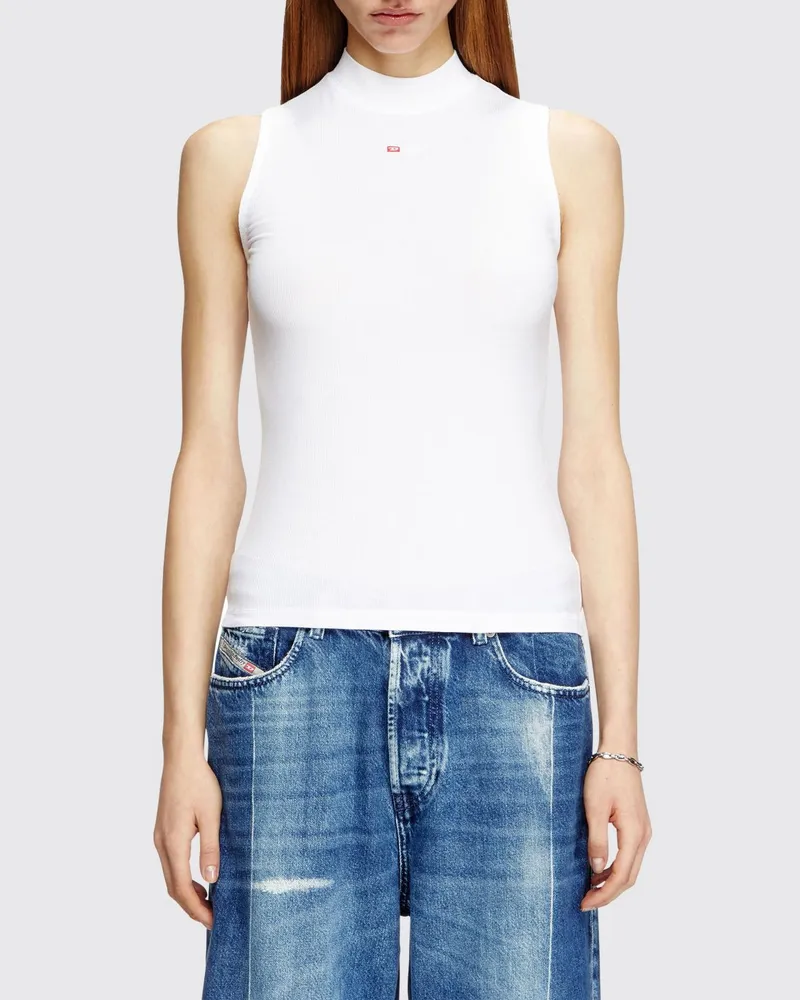 Diesel Ärmelloses Jersey-Top Weiß