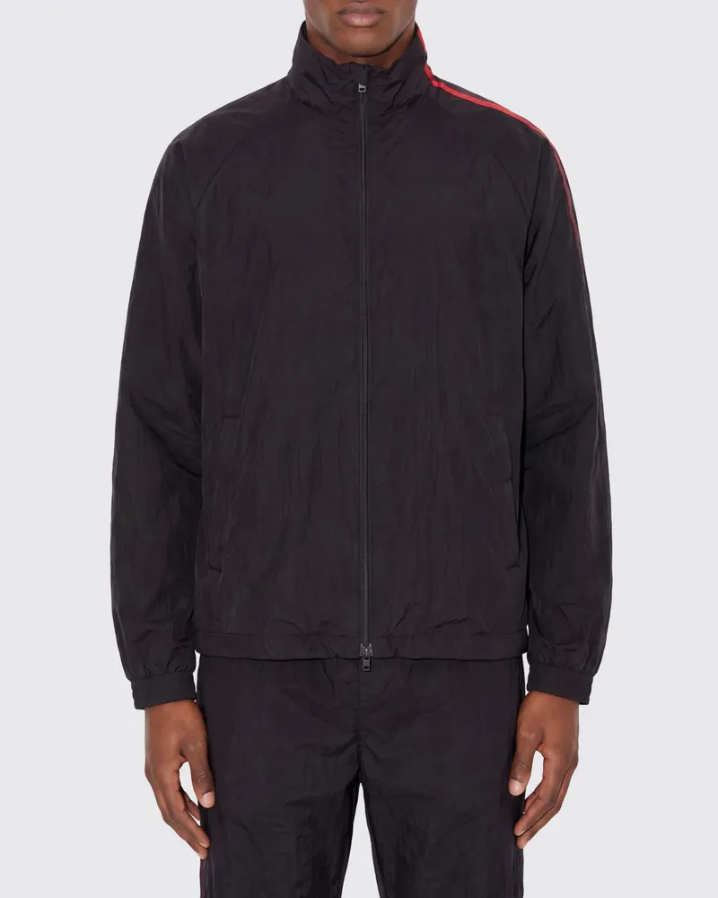Y-3 Sweatshirt in Relaxed Fit aus technischem Gewebe mit Stehkragen und Reißverschluss Schwarz