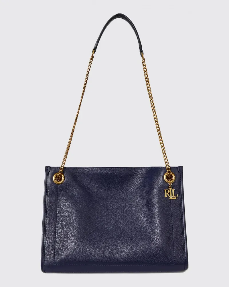 Ralph Lauren Lauren Tasche aus genarbtem Leder Ralph Lauren Blau