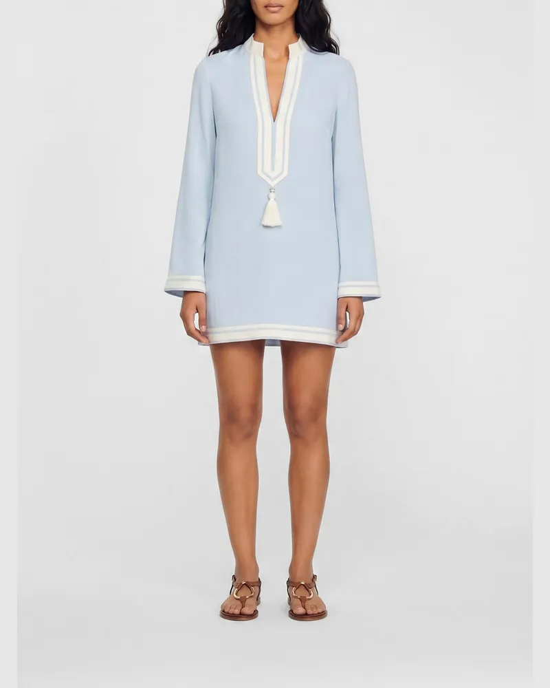 Tory Burch Baumwoll-Kaftankleid Blau