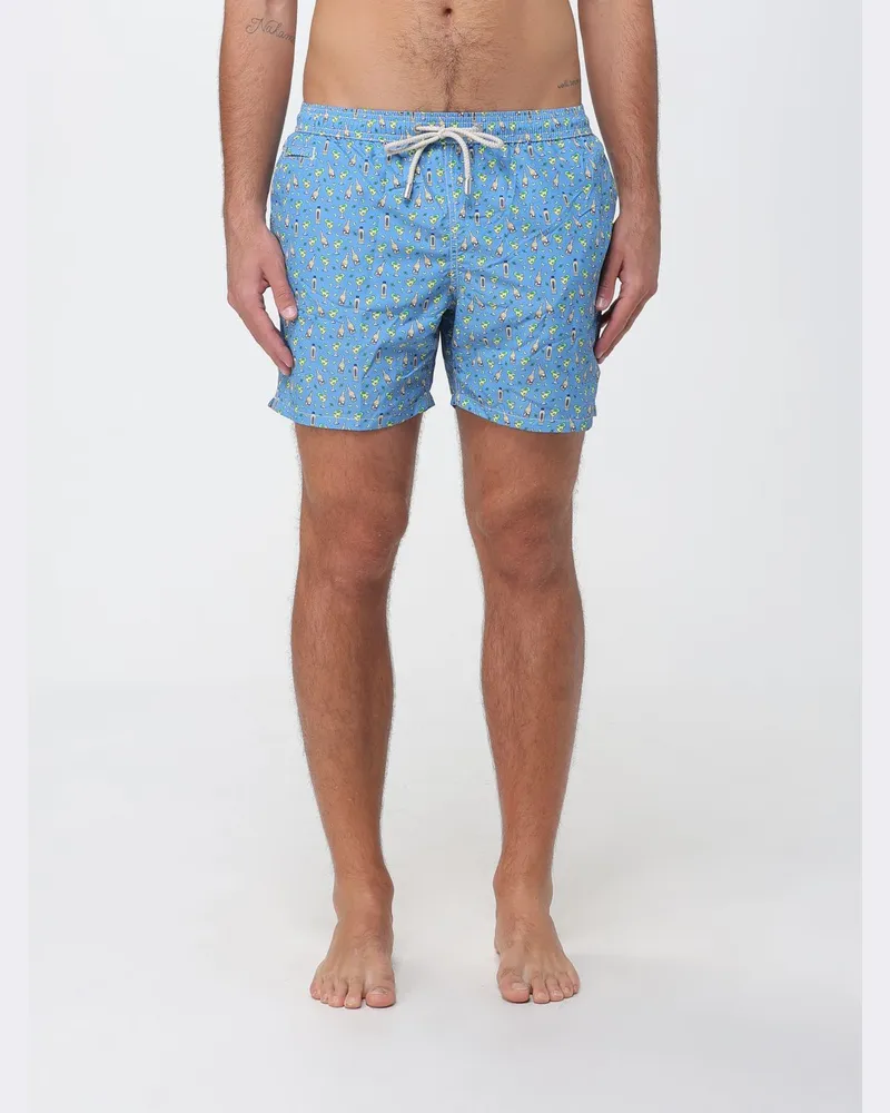 MC2 Saint Barth Bedruckte Boxer-Badehose Marine