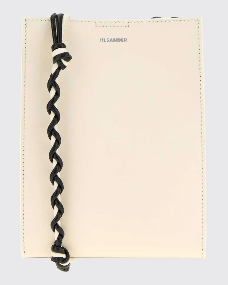 Jil Sander Kleine Tangle Umhängetasche von aus glattem Kalbsleder Weiß