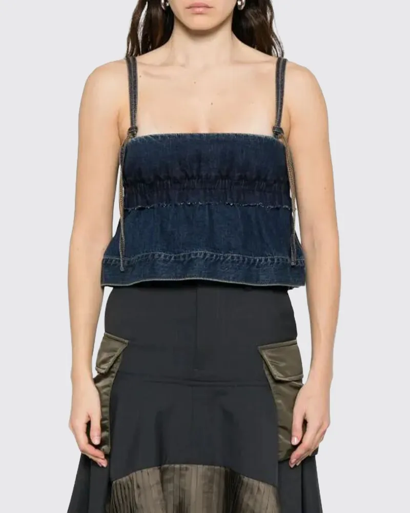 Sacai Top damen Blau