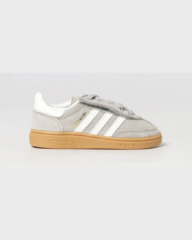 adidas Handball Spezial Leder-Sneakers für Jungen mit Klettverschluss Grau
