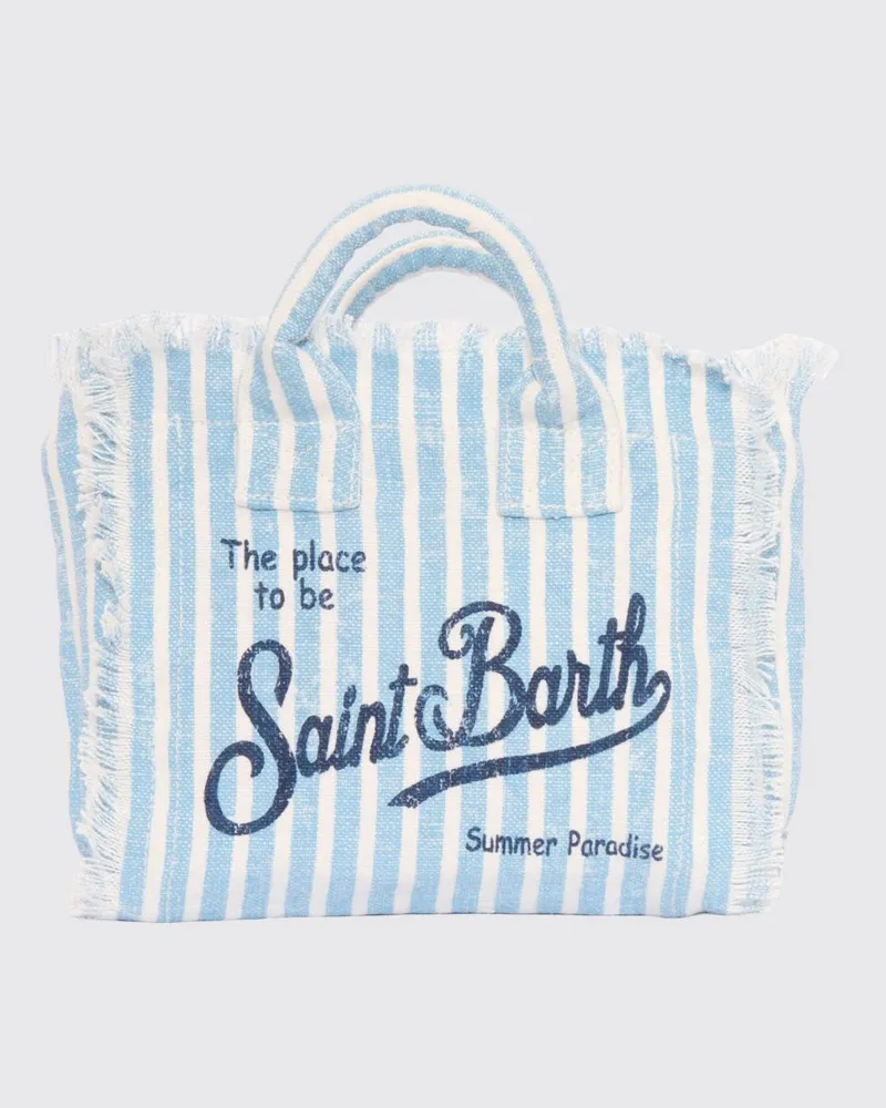 MC2 Saint Barth Gestreifte Vanity Tasche aus Leinen von Bunt