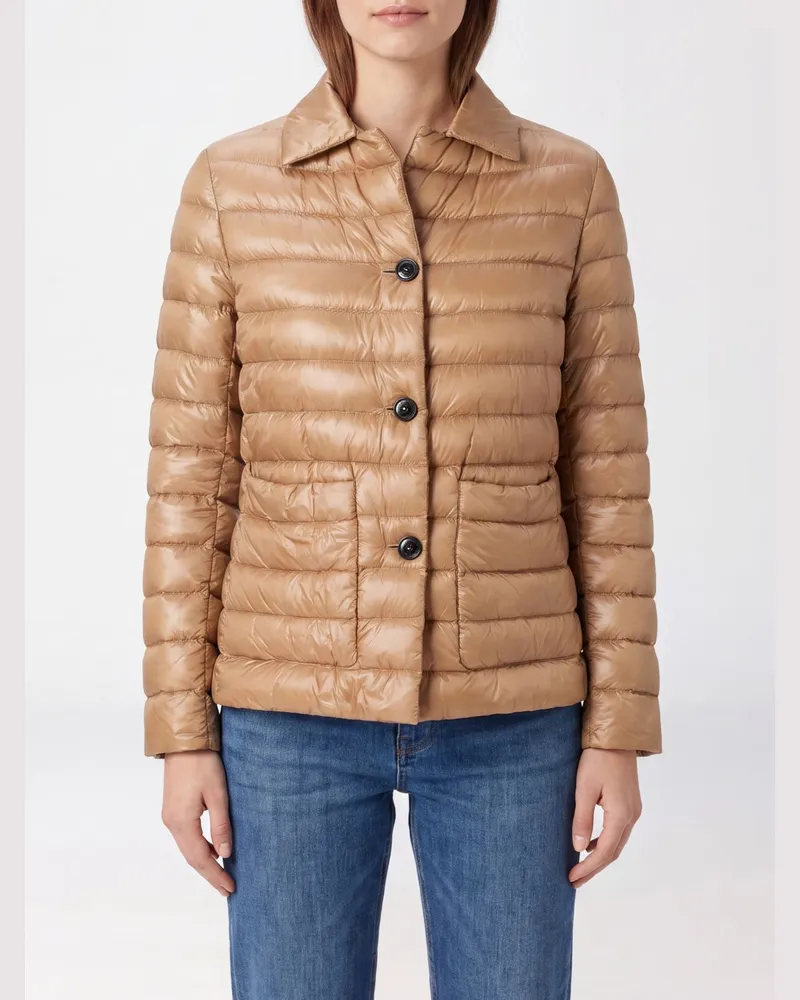 Herno Wasserabweisender, gesteppter Daunenblazer aus ultraleichtem Nylon Camel