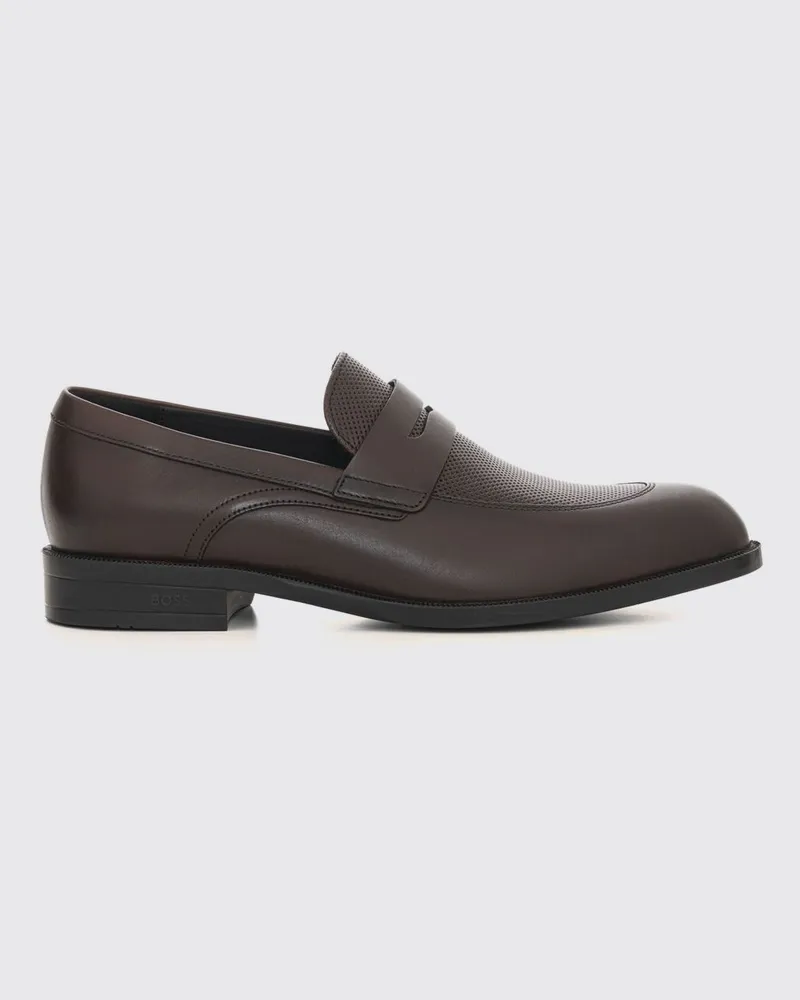 HUGO BOSS Leder-Mokassins Braun