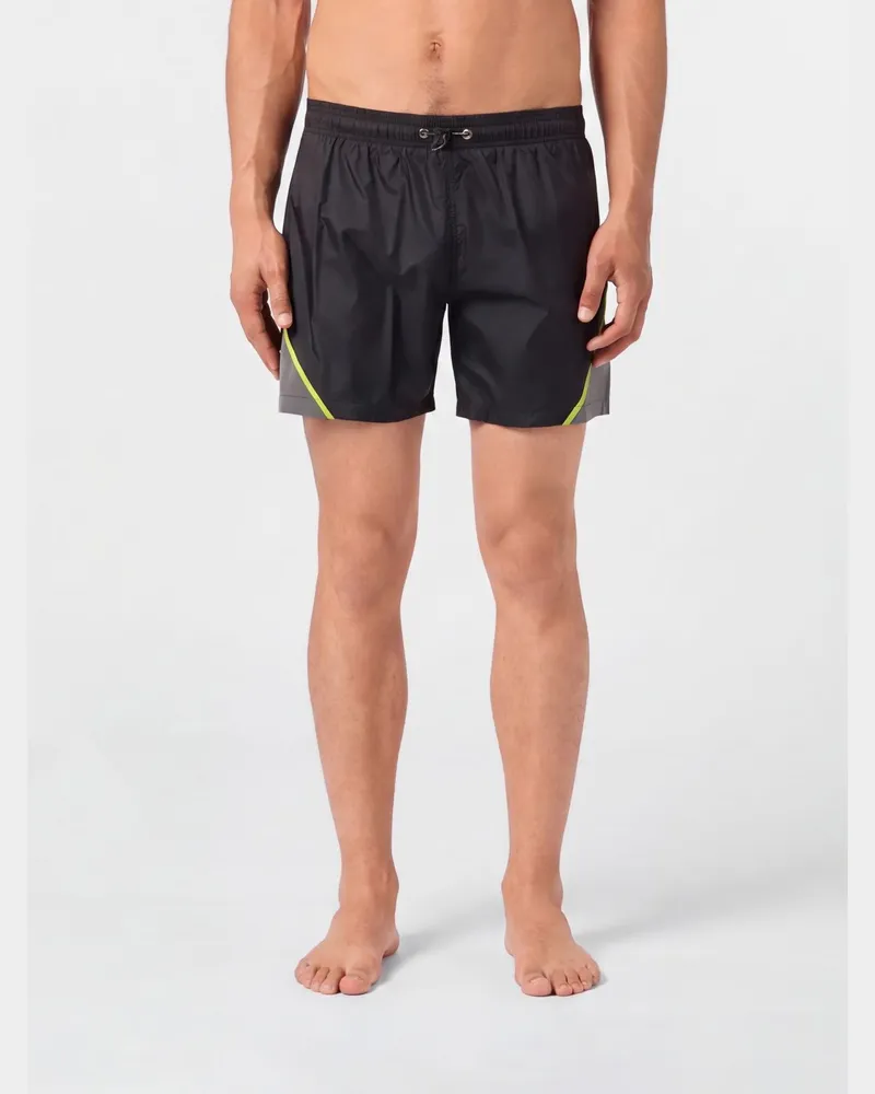 Philipp Plein Polyester-Badeshorts mit elastischem Kordelzugbund Schwarz