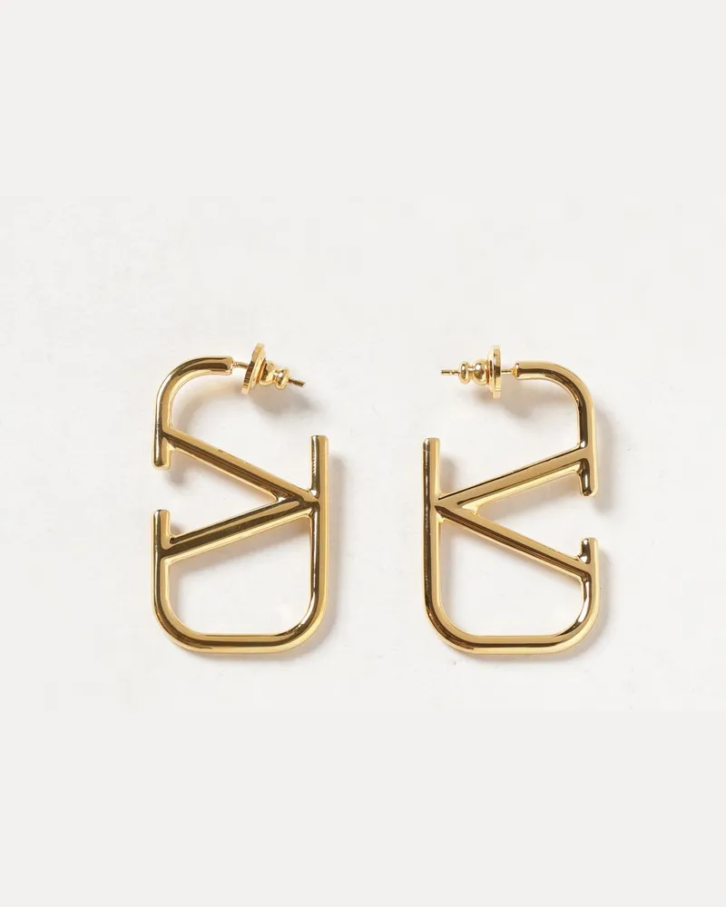 Valentino Garavani Metallohrringe mit VLogo Signature-Anhänger Gold