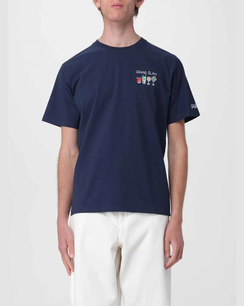 MC2 Saint Barth Baumwoll-Rundhals-T-Shirt Blau