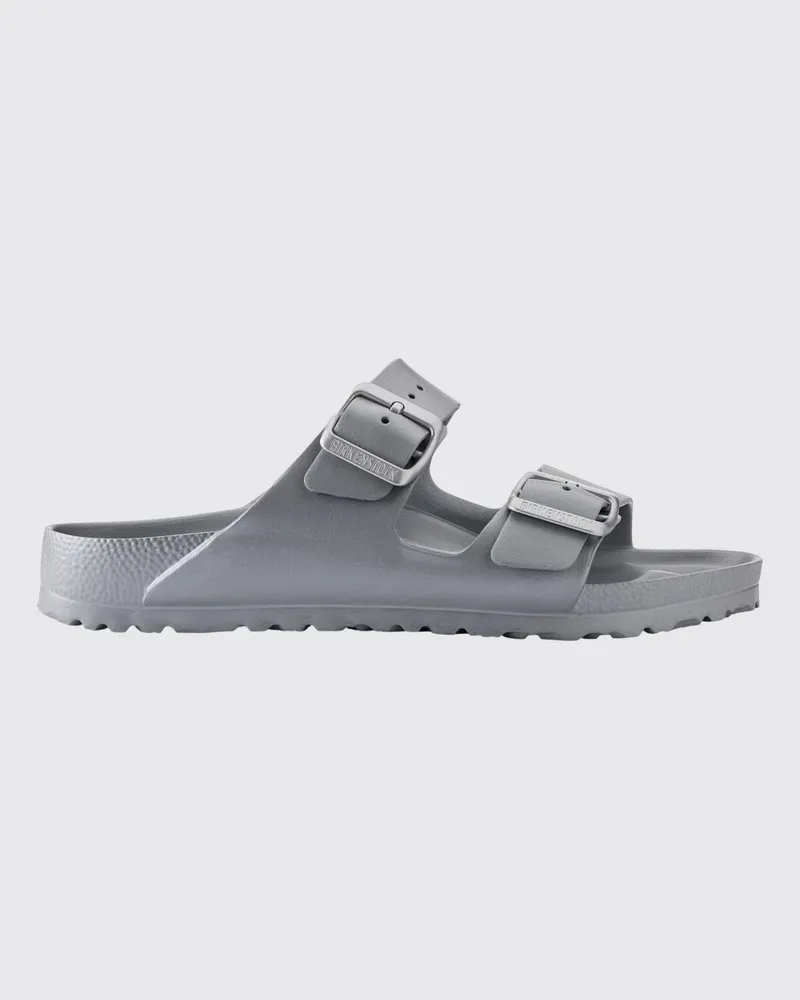 Birkenstock Flache Sandale Arizona EVA aus Gummi mit doppeltem verstellbarem Riemen Silber
