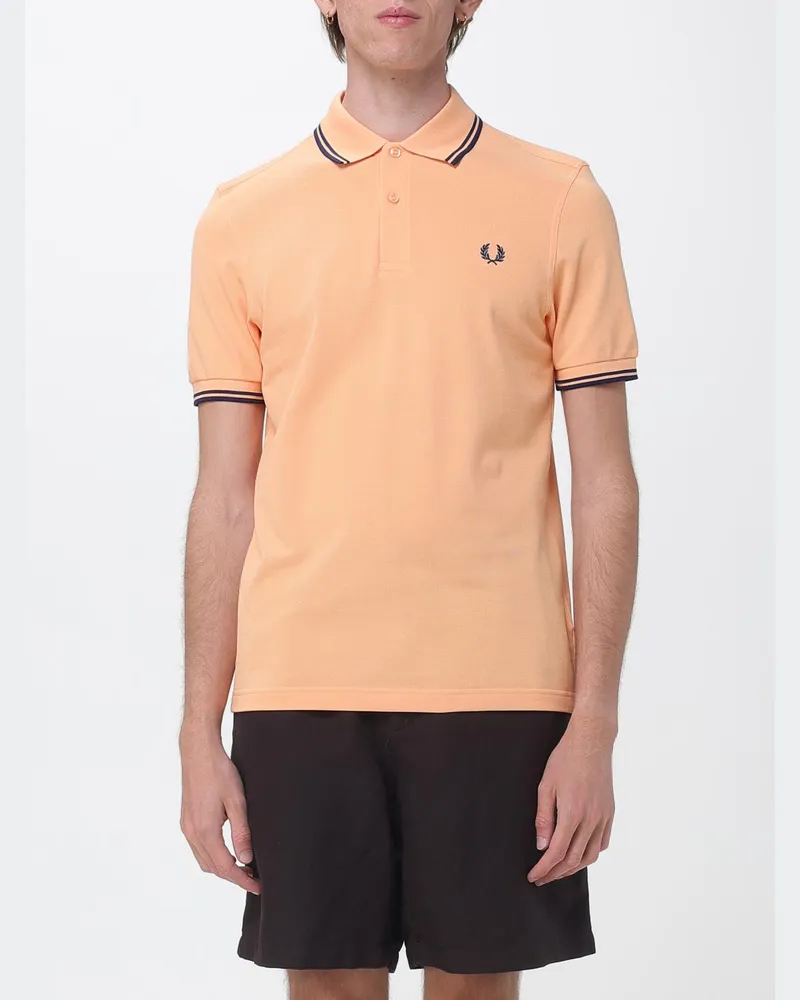 Fred Perry Baumwoll-Polohemd mit Logo Peach