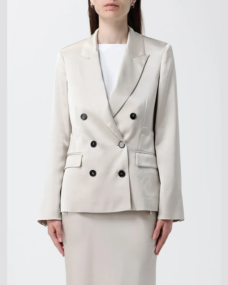 Liviana Conti Doppelreihiger Satinblazer Ice