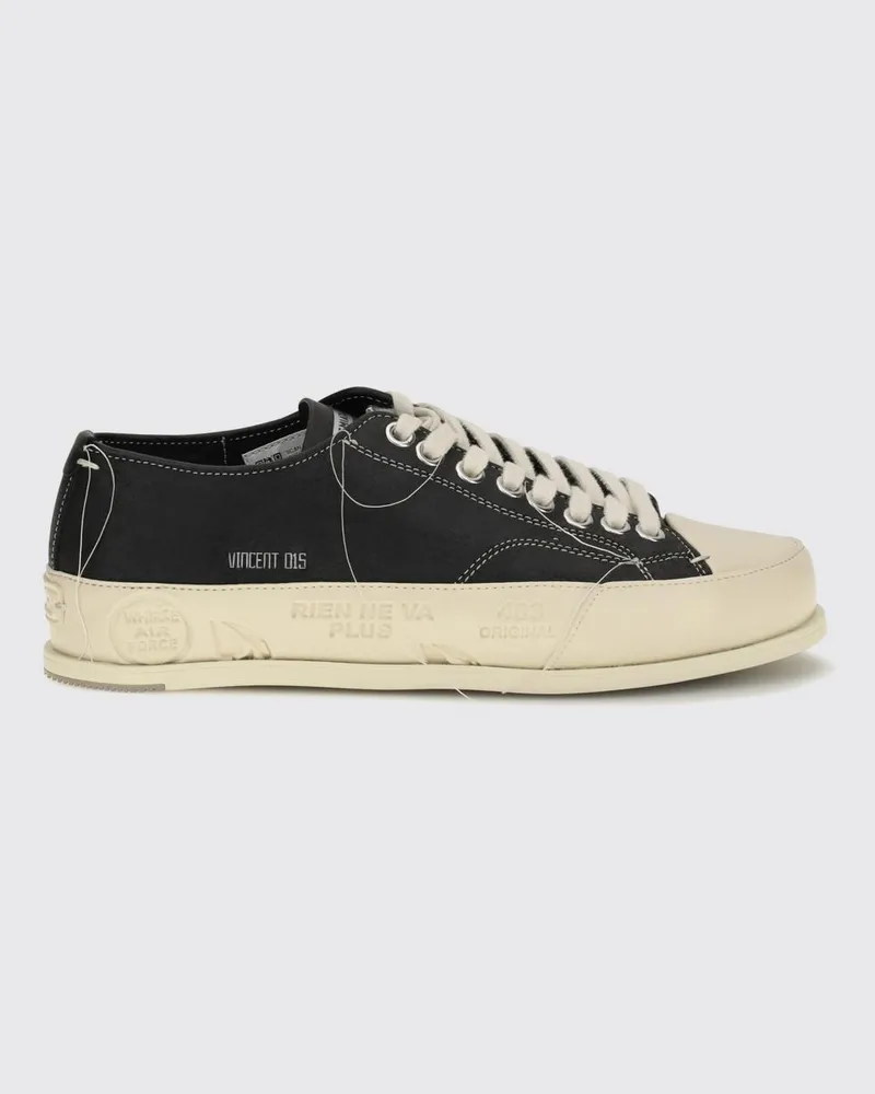 Premiata Vince Low-Top-Sneakers aus Kalbsleder mit Gummikappe Schwarz