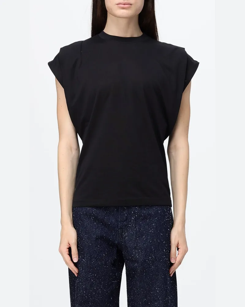 Jacquemus Top Le Debardeur Ventadou aus Baumwolle mit gesticktem Logo Schwarz