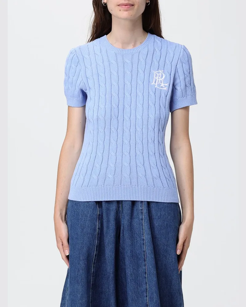 Ralph Lauren Baumwollpullover mit Monogramm Blau