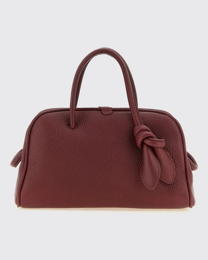 Jacquemus Handtasche Le Turismo aus genarbtem Leder mit Zierknoten Rot