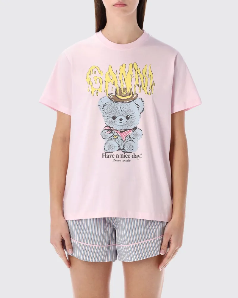 Ganni T-shirt damen Pink