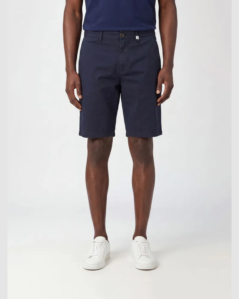 MYTHS Chino-Shorts aus Leinenmischung Blau