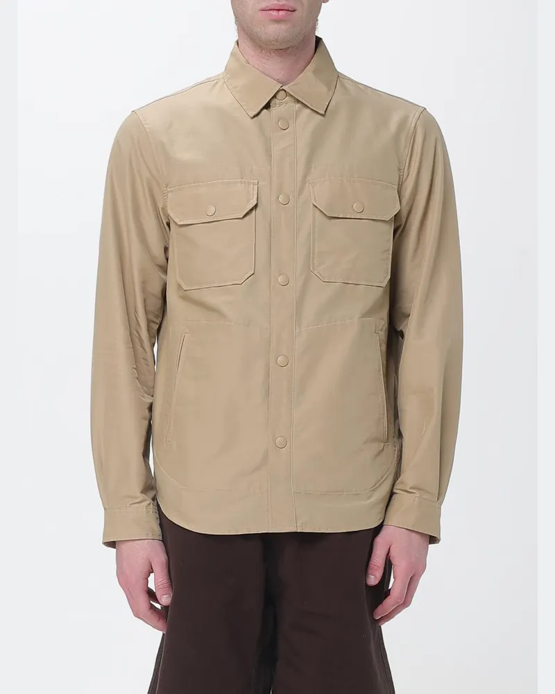 Woolrich Hemdjacke aus Baumwollmischung Beige
