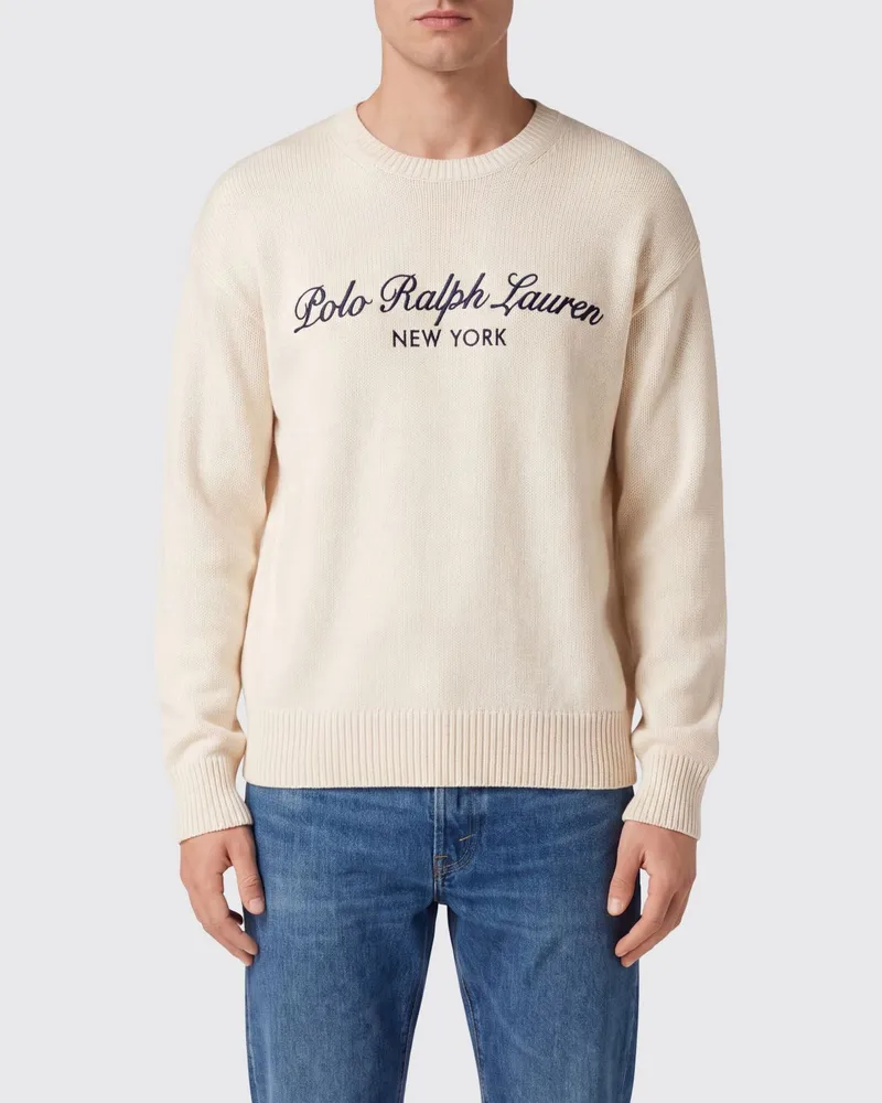 Ralph Lauren Pullover aus Woll- und Baumwollmischung von mit Jacquard-Logo Yellow