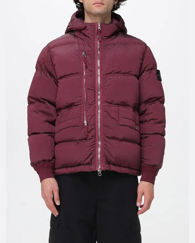 Stone Island Jacke herren Burgunderrot