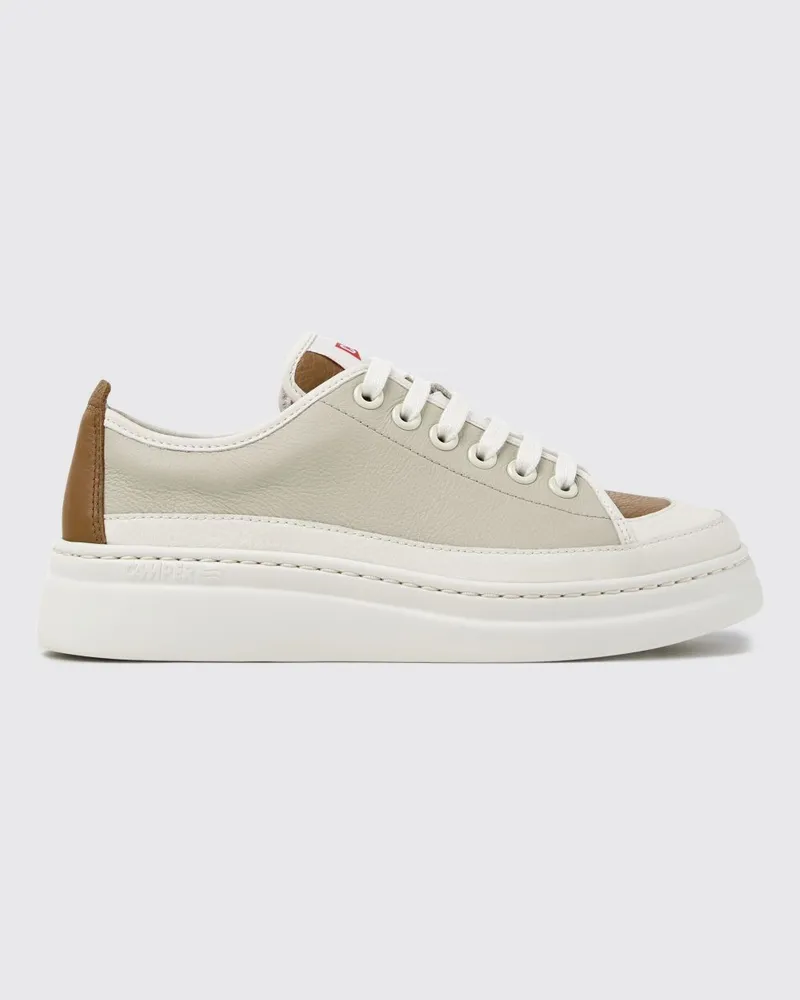 Camper Zweifarbige Twins Plateau-Sneakers aus Leder mit XL Extralight®-Sohle Bunt