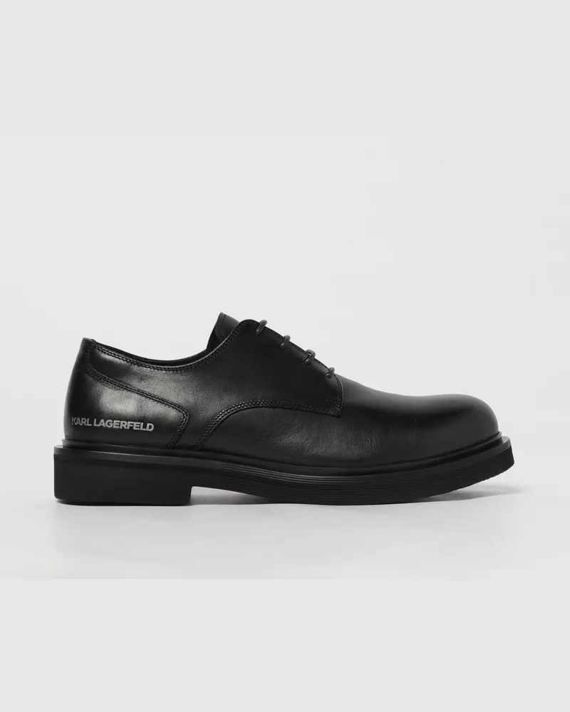 Karl Lagerfeld Leder-Derbys Schwarz