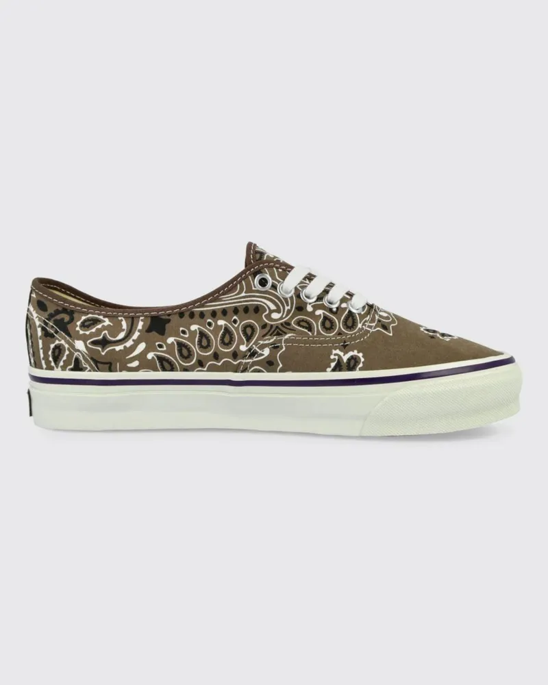 Vans LX Authentic 44 Sneakers aus zweifarbigem Canvas mit abstraktem Print Braun