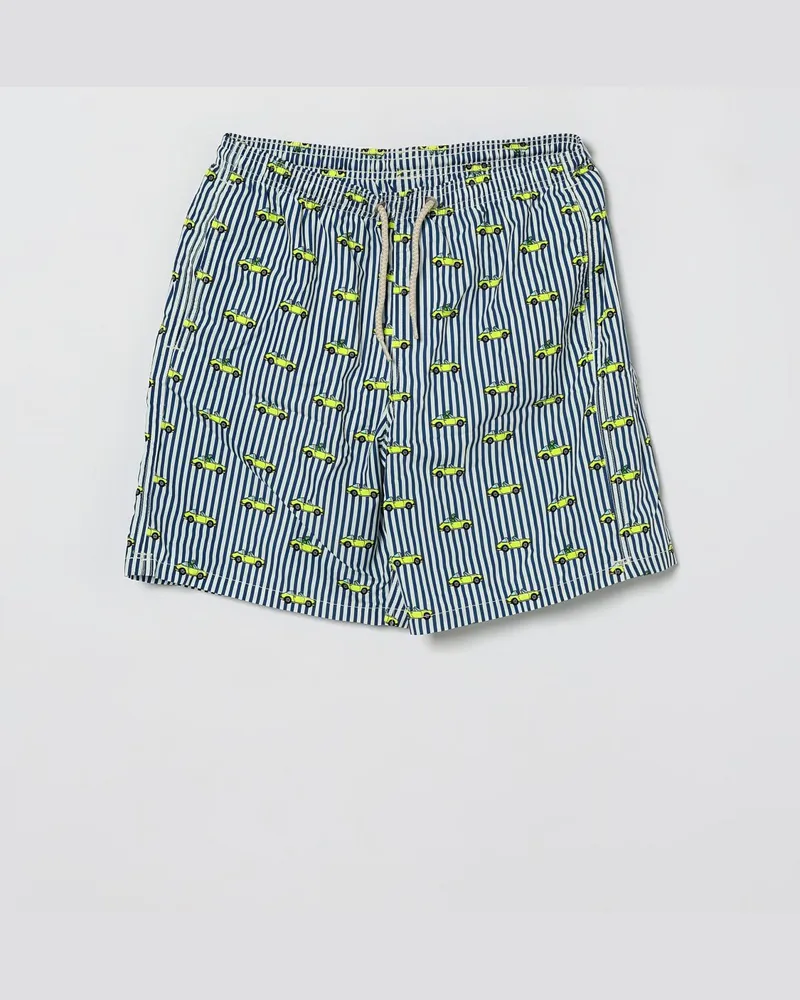 MC2 Saint Barth Bedruckte Polyester-Badehose Blau