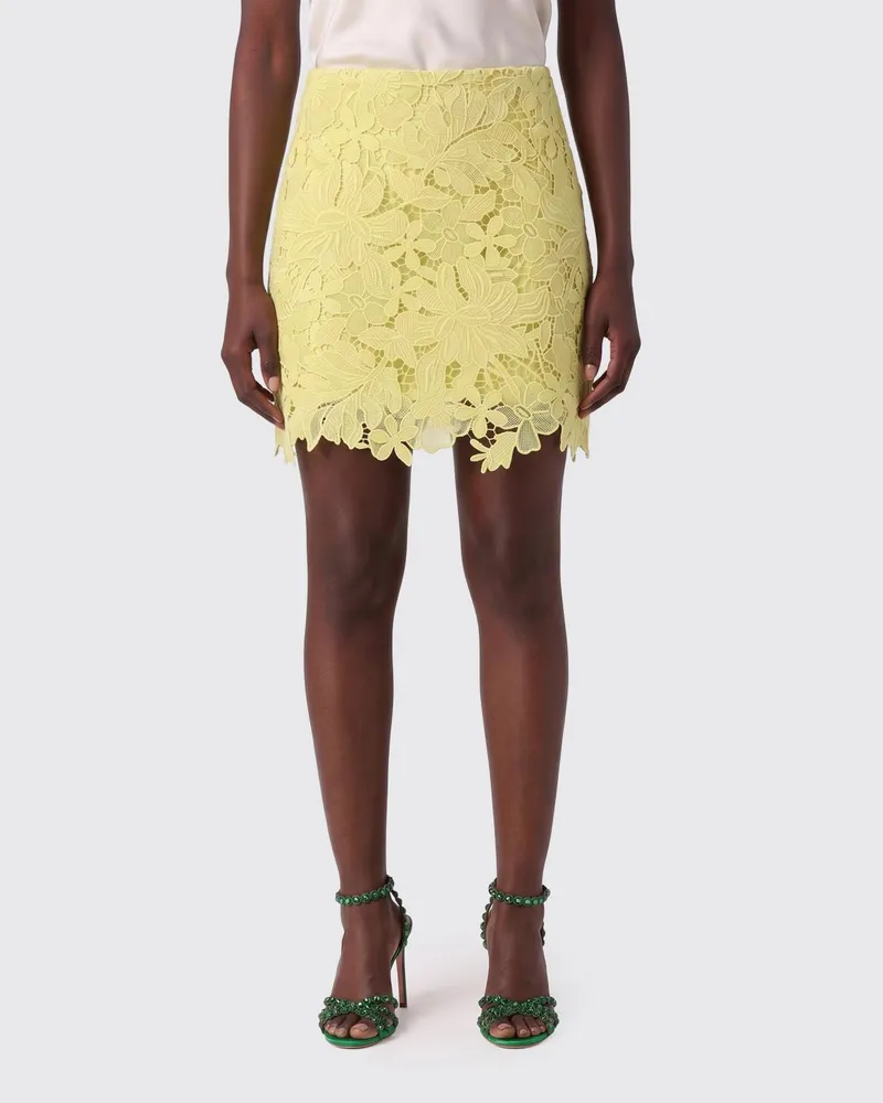SPORTMAX Makramee-Rock Zitronengelb