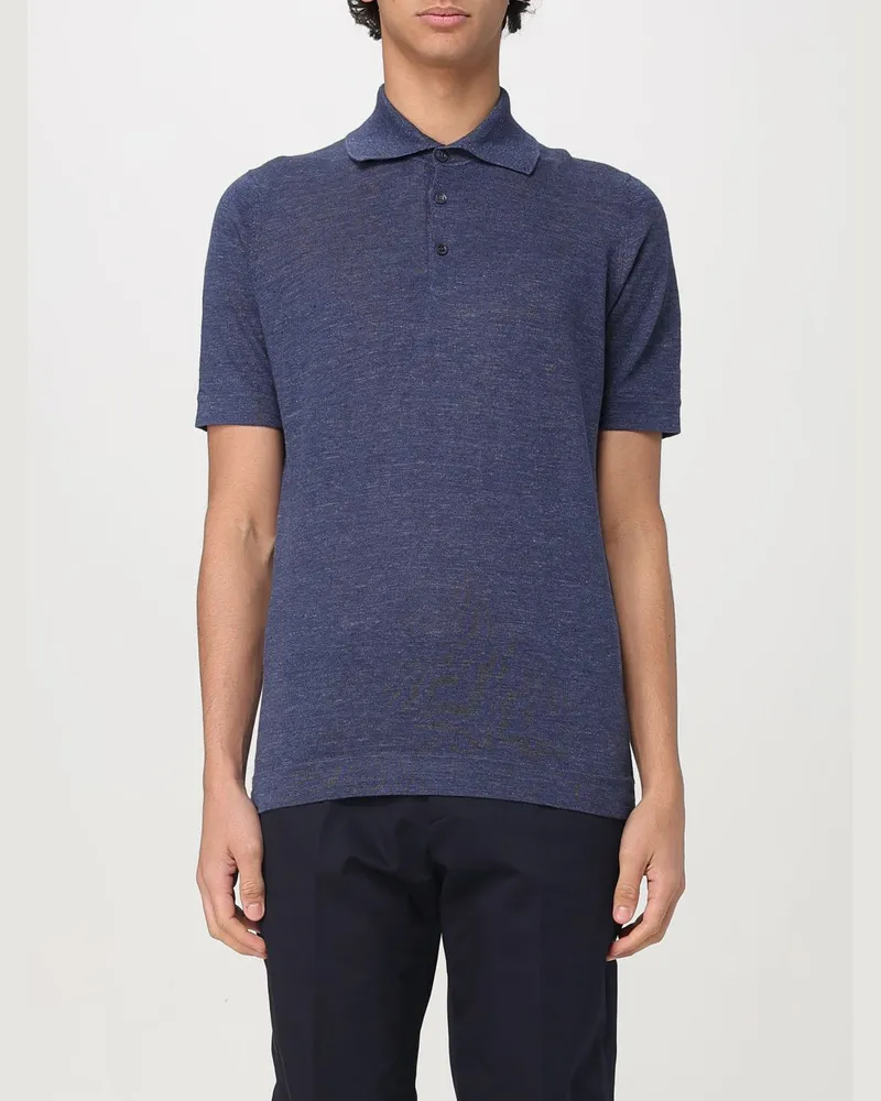 Brunello Cucinelli Polo herren Blau