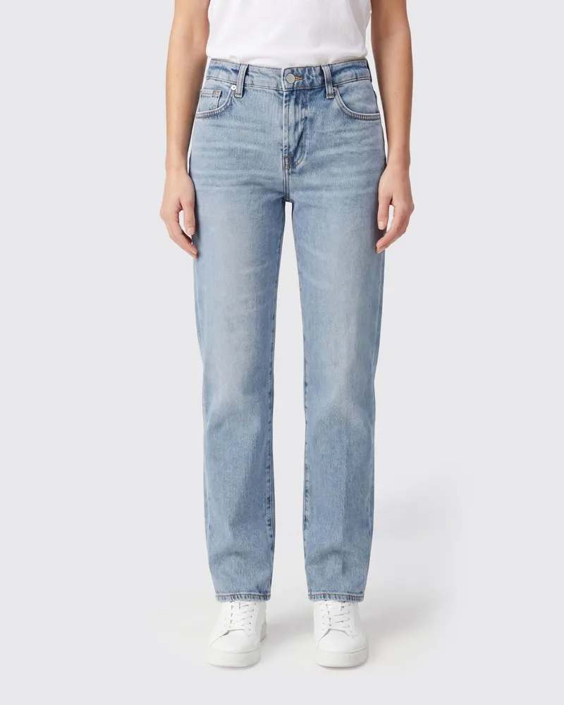 7 for all mankind Straight-Jeans mit mittlerer Leibhöhe von aus Baumwolldenim Denim