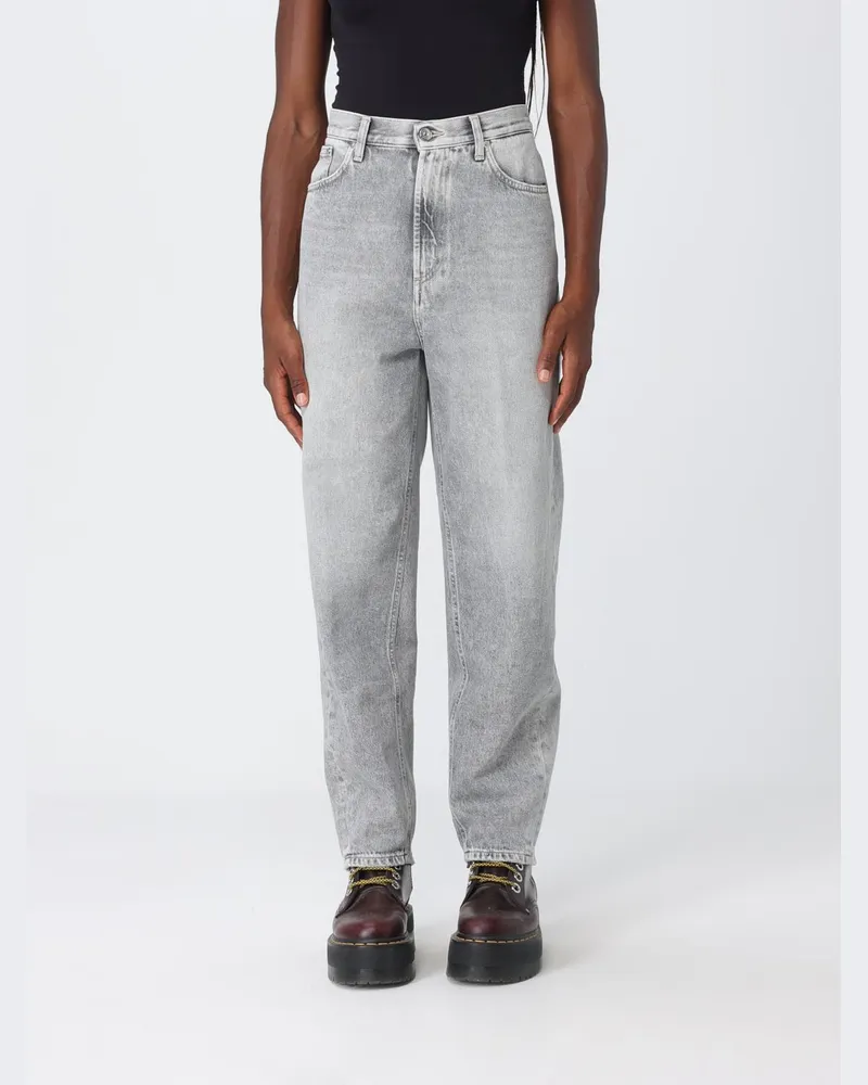 Dondup Bessie High-Rise Jeans mit geradem Bein aus Denim Schwarz