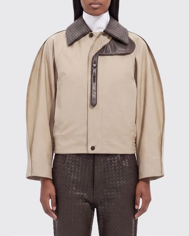 Bottega Veneta Baumwolljacke Sand
