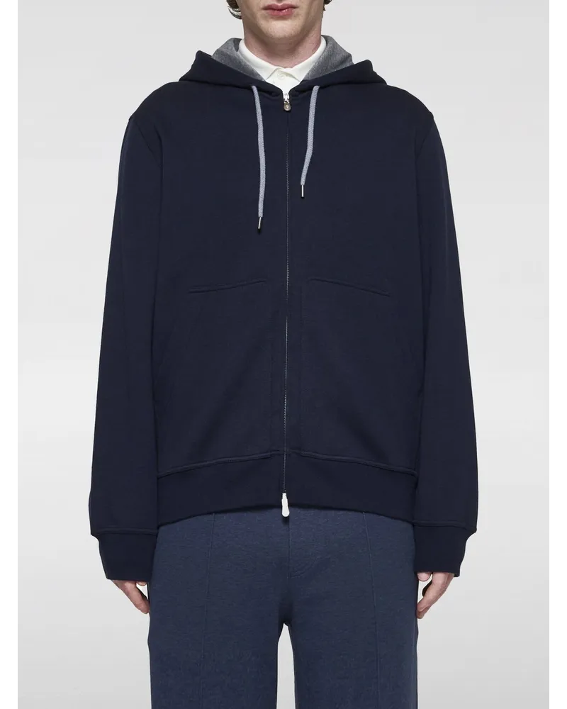 Brunello Cucinelli Sweatshirt herren Blau