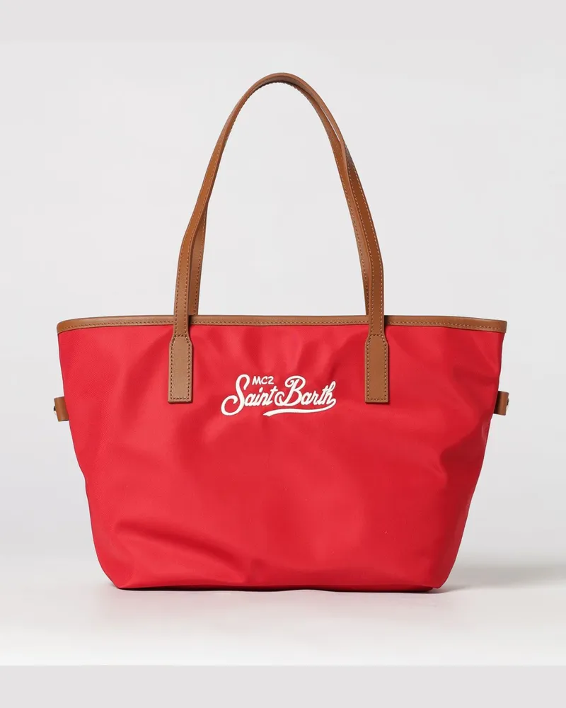 MC2 Saint Barth Nylontasche mit gesticktem Logo Rot
