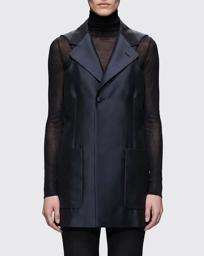 Maison Margiela Satin-Weste Schwarz