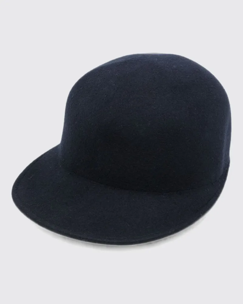 Fabiana Filippi Baseballkappe von aus reiner Wolle mit verstellbarem Riemen Blau