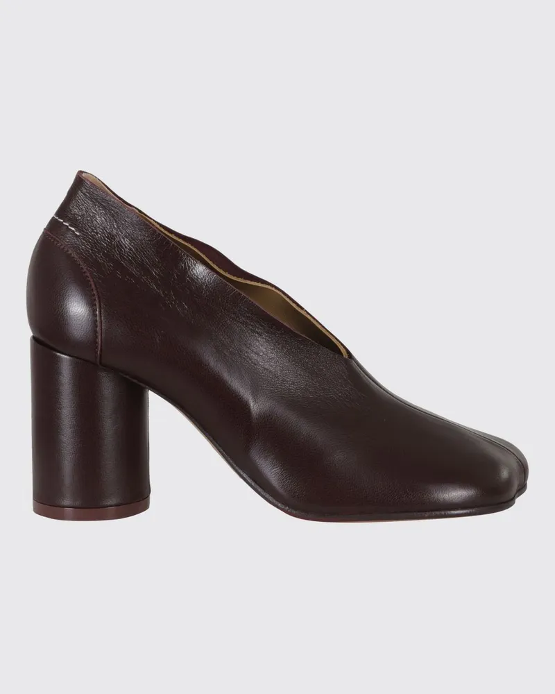 Maison Margiela Anatomic Court Pumps aus Leder mit zylindrischem Absatz Braun