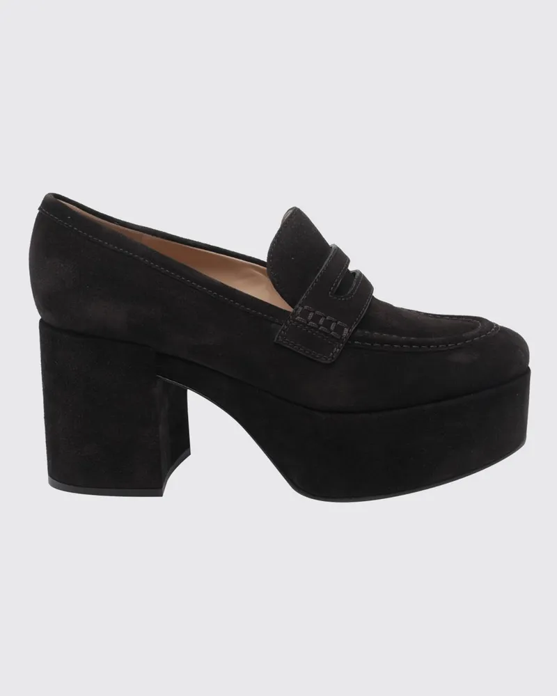 Gianvito Rossi Jenna Plateau-Pumps aus Veloursleder Braun
