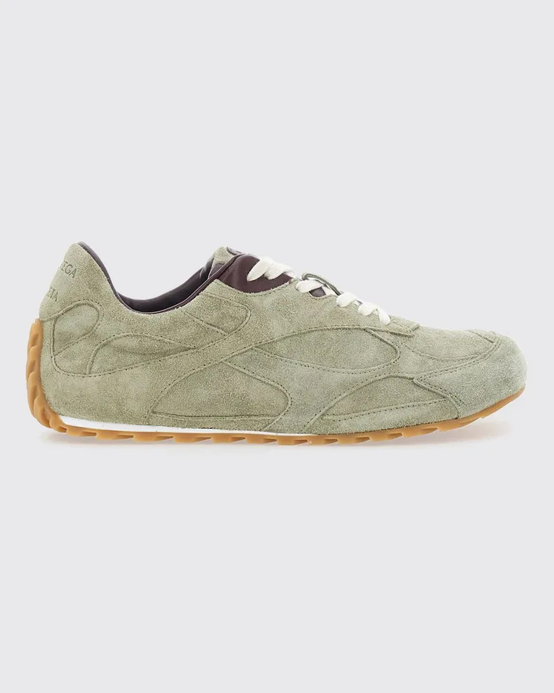Bottega Veneta Orbit Flash Sneakers aus Veloursleder mit gezackter Sohle Beige