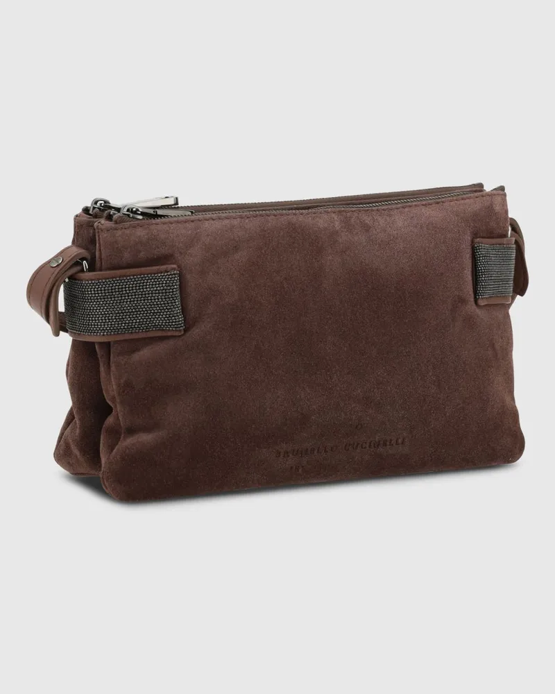 Brunello Cucinelli Schultertasche damen Burgunderrot
