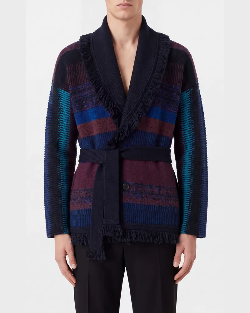 Giorgio Armani Robe-Cardigan x Alanui aus Kaschmir-Mischung Bunt